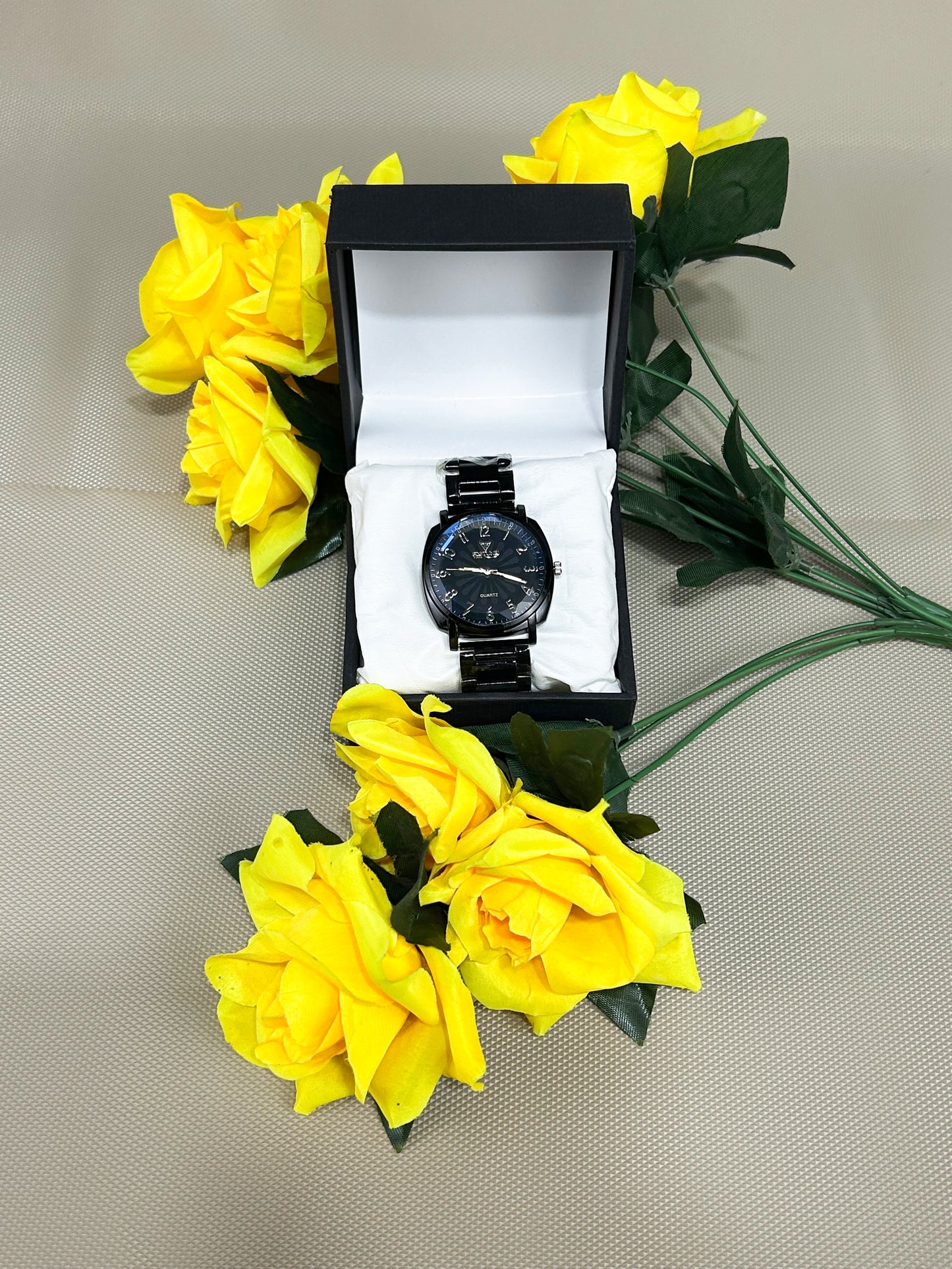 Black Stainless Steel Watch For Men MW104