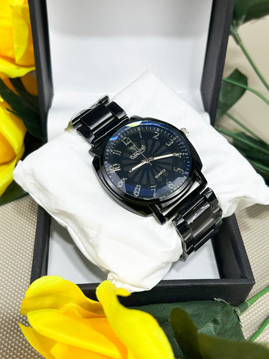 Black Stainless Steel Watch For Men MW104