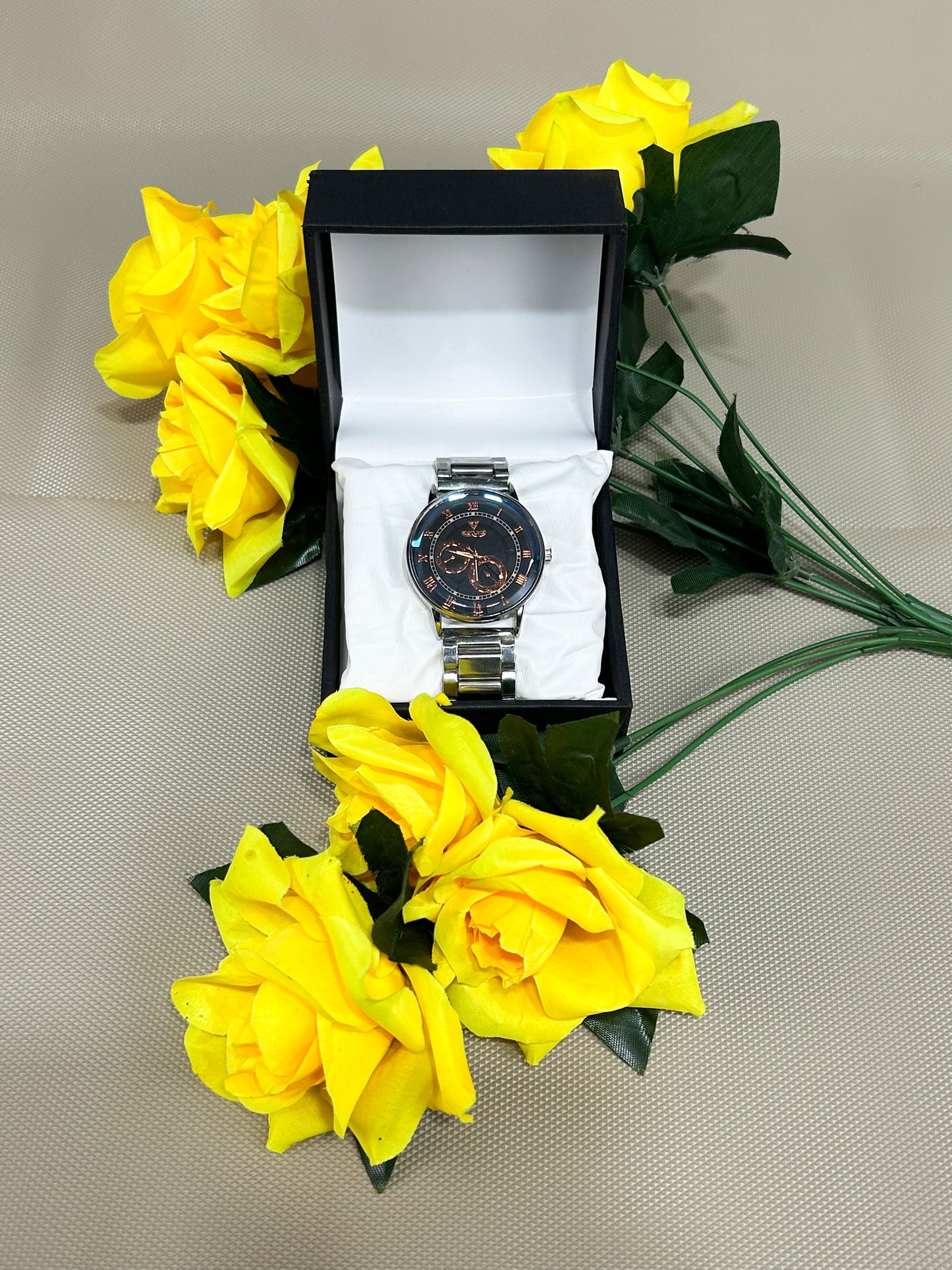 Silver Stainless Steel Watch For Men MW107