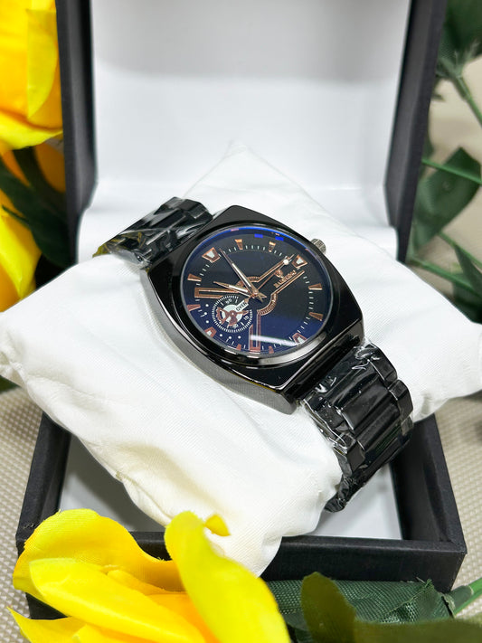Black Stainless Steel Watch For Men MW99