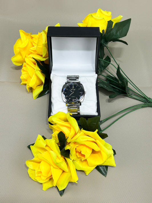 Silver Stainless Steel Watch For Men MW105