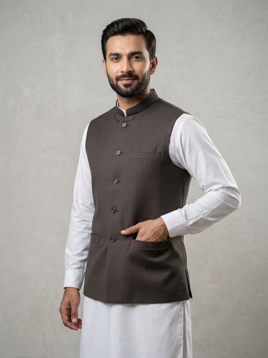 White Lines Waistcoat for Men MW04