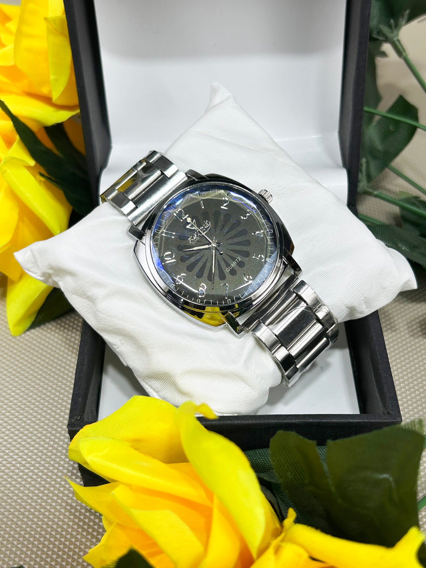 Silver Stainless Steel Watch For Men MW105