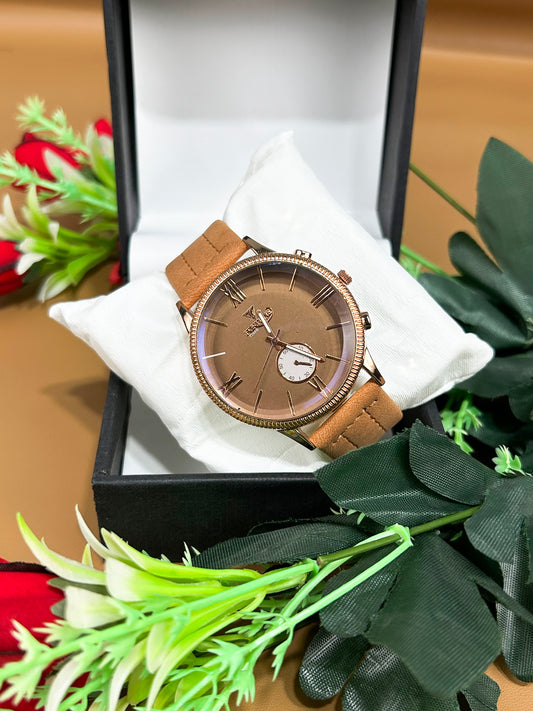 Brown Strap Watch For Men MW116