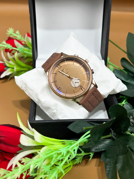 Brown Strap Watch For Men MW117
