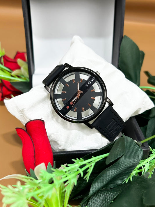 Black Strap Watch For Men MW111