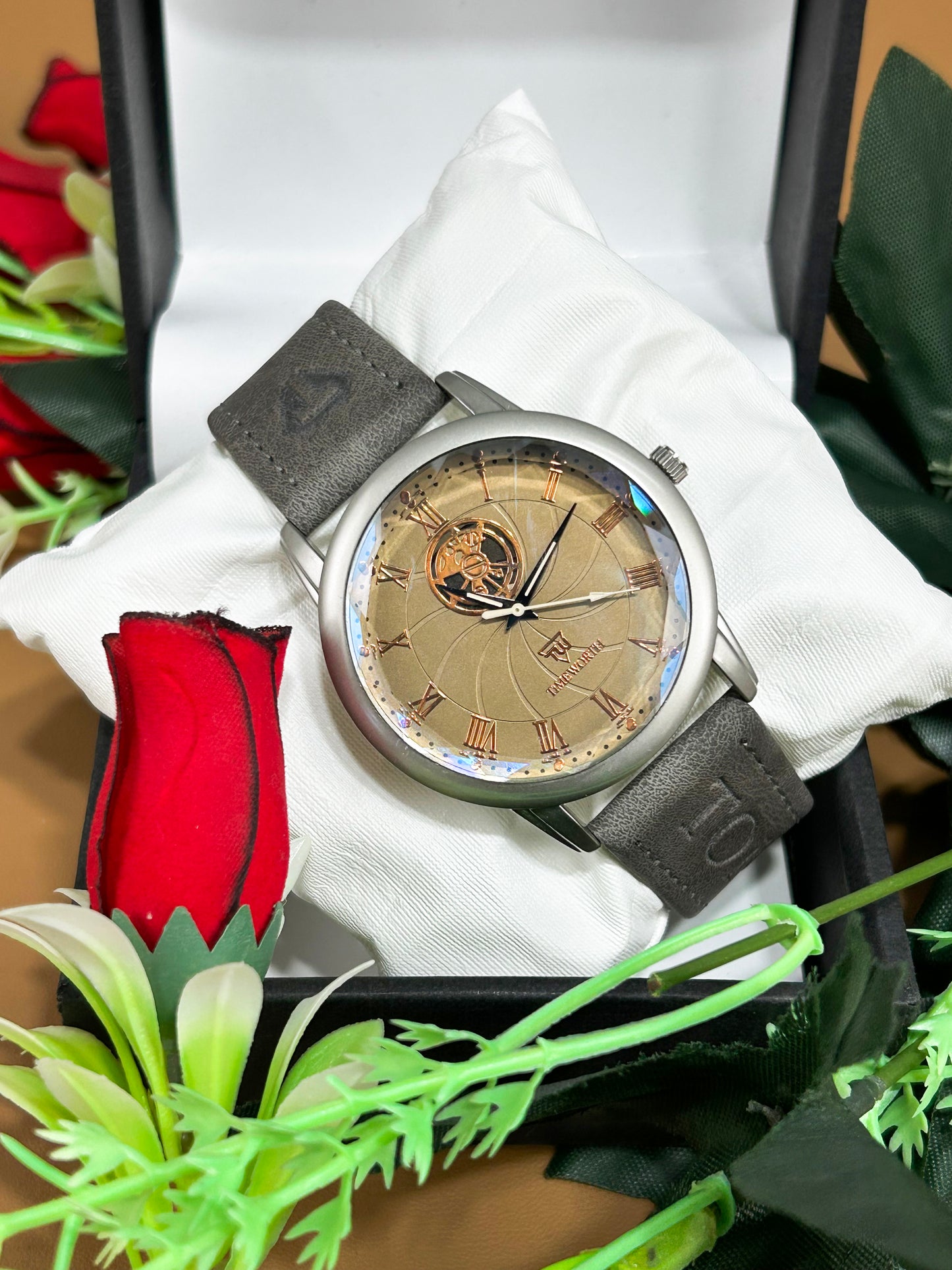 Grey Strap Watch For Men MW115
