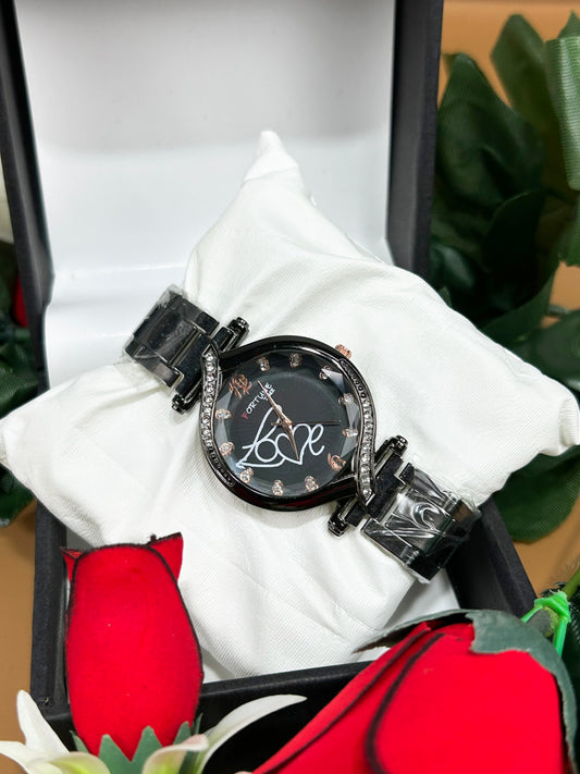 Black Stylish Wrist Watch for Women WW46