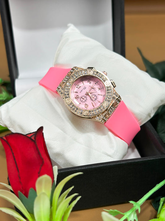 Pink Stylish Wrist Watch for Women WW69