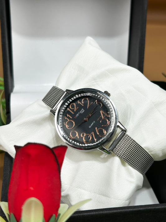Silver Chain Wrist Watch for Women WW67