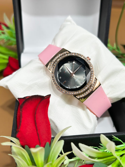 Pink Stylish Wrist Watch for Women WW64