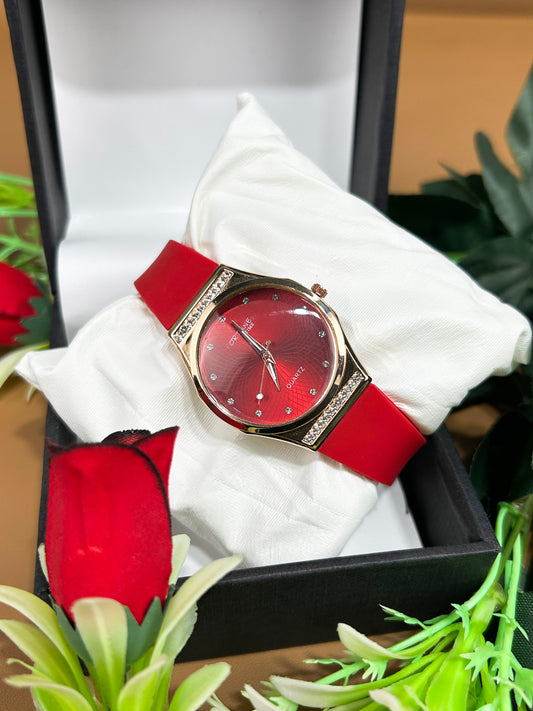 Red Stylish Wrist Watch for Women WW62