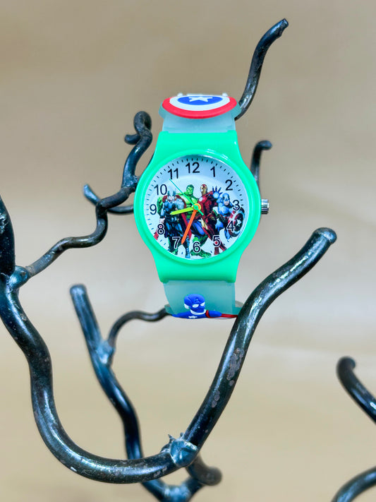 Green Marvel Wrist Watch For Boys KWW32