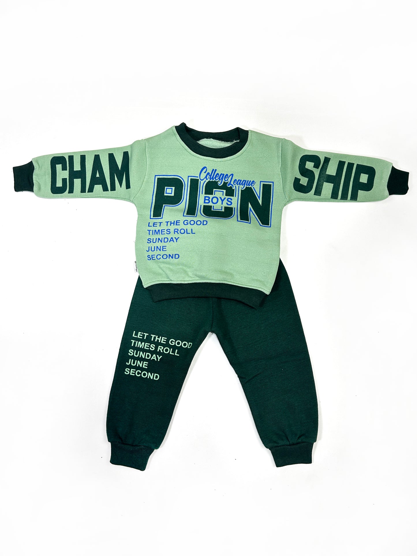 1.5Yr - 4Yrs Kids Fleece Suit Pion Green RZ BS470