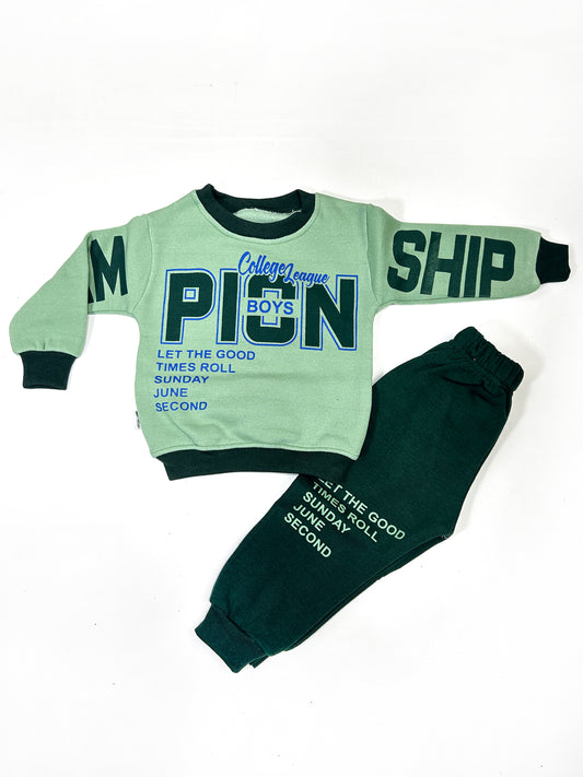 1.5Yr - 4Yrs Kids Fleece Suit Pion Green RZ BS470