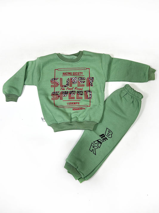 1.5Yr - 4Yrs Kids Fleece Suit Speed Light Green RZ BS475