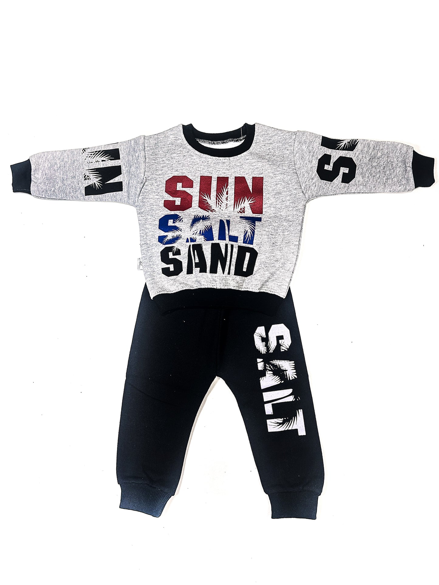 1.5Yr - 4Yrs Kids Fleece Suit Salt Grey RZ BS472