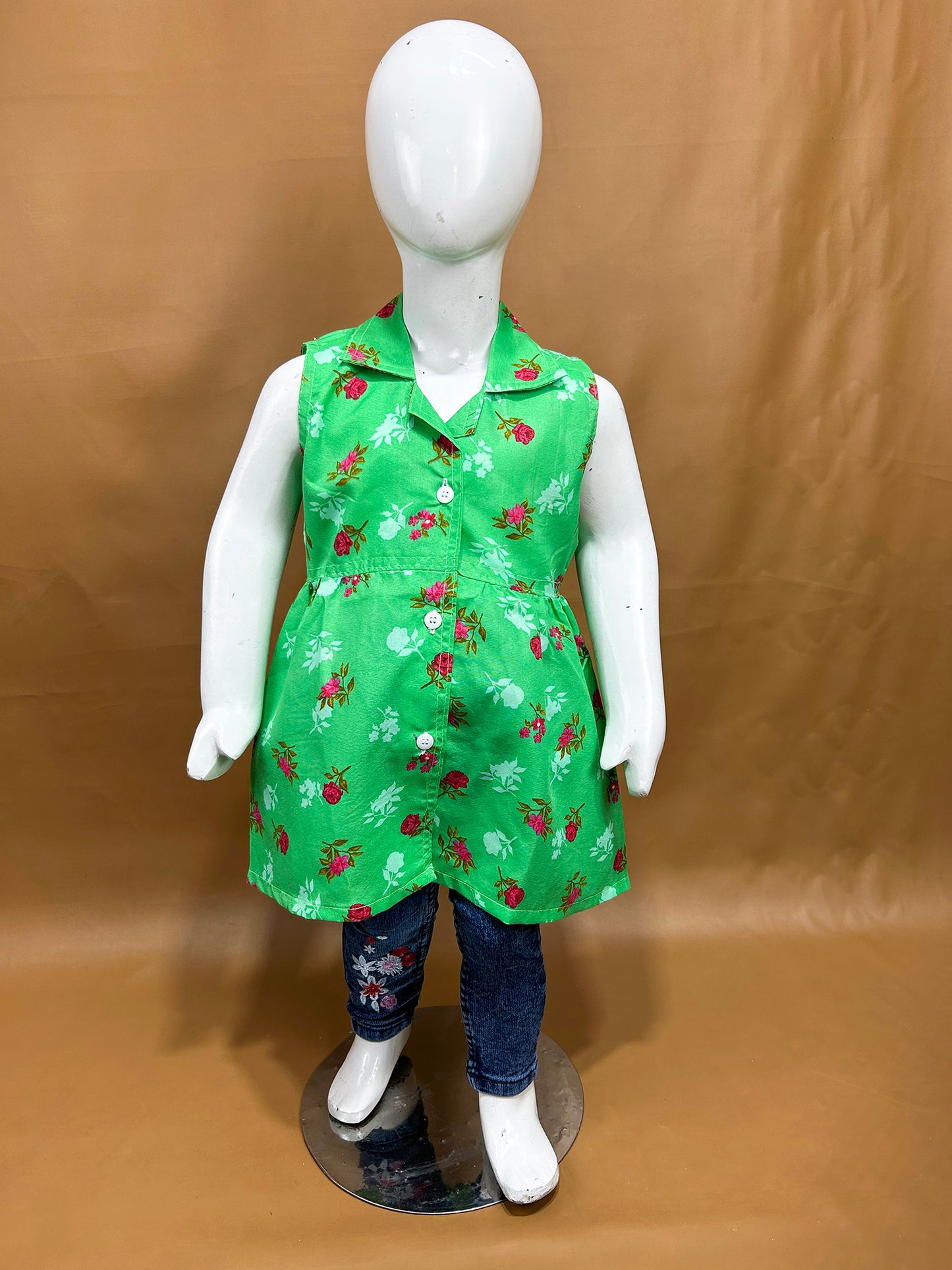 1Yr - 9Yrs Green Frock For Girls NG GF14