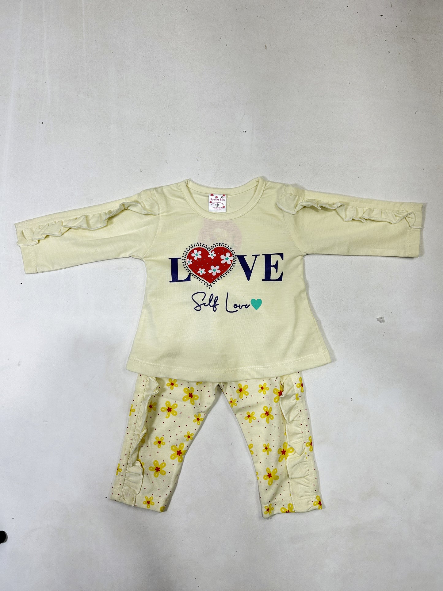 0Mth - 6Mth Love Yellow Baby Suit For Newborns ZG NBS615