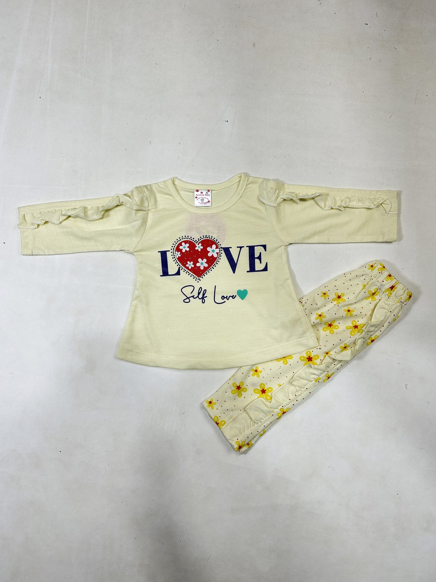 0Mth - 6Mth Love Yellow Baby Suit For Newborns ZG NBS615