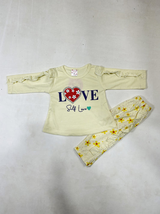 0Mth - 6Mth Love Yellow Baby Suit For Newborns ZG NBS615
