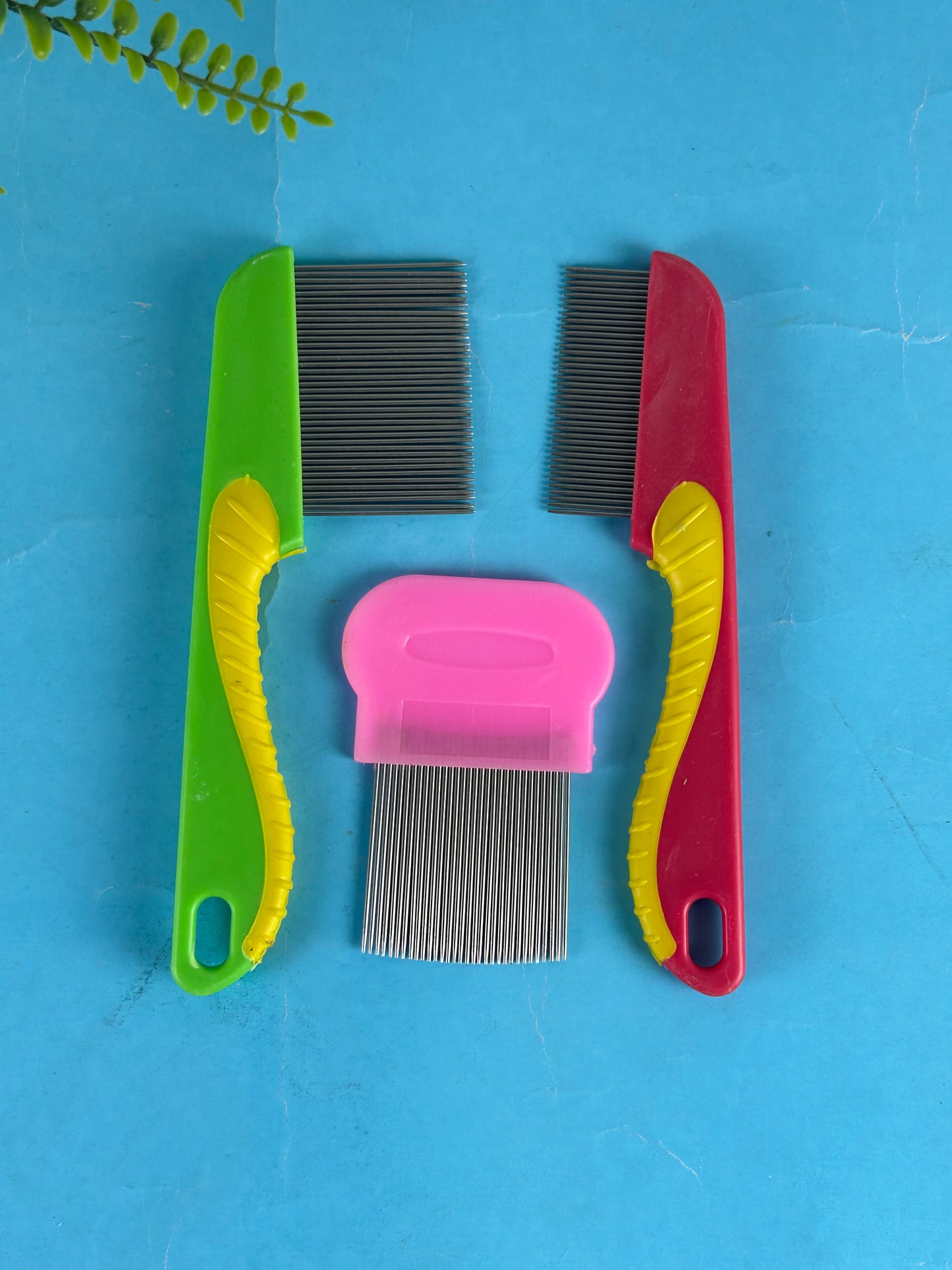 Lozan 3Pc Lice Comb Multicolor GHB76