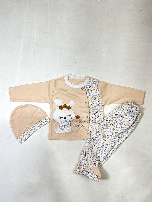 0Mth - 3Mth Peach Baby Suit For Newborns ZG NBS607