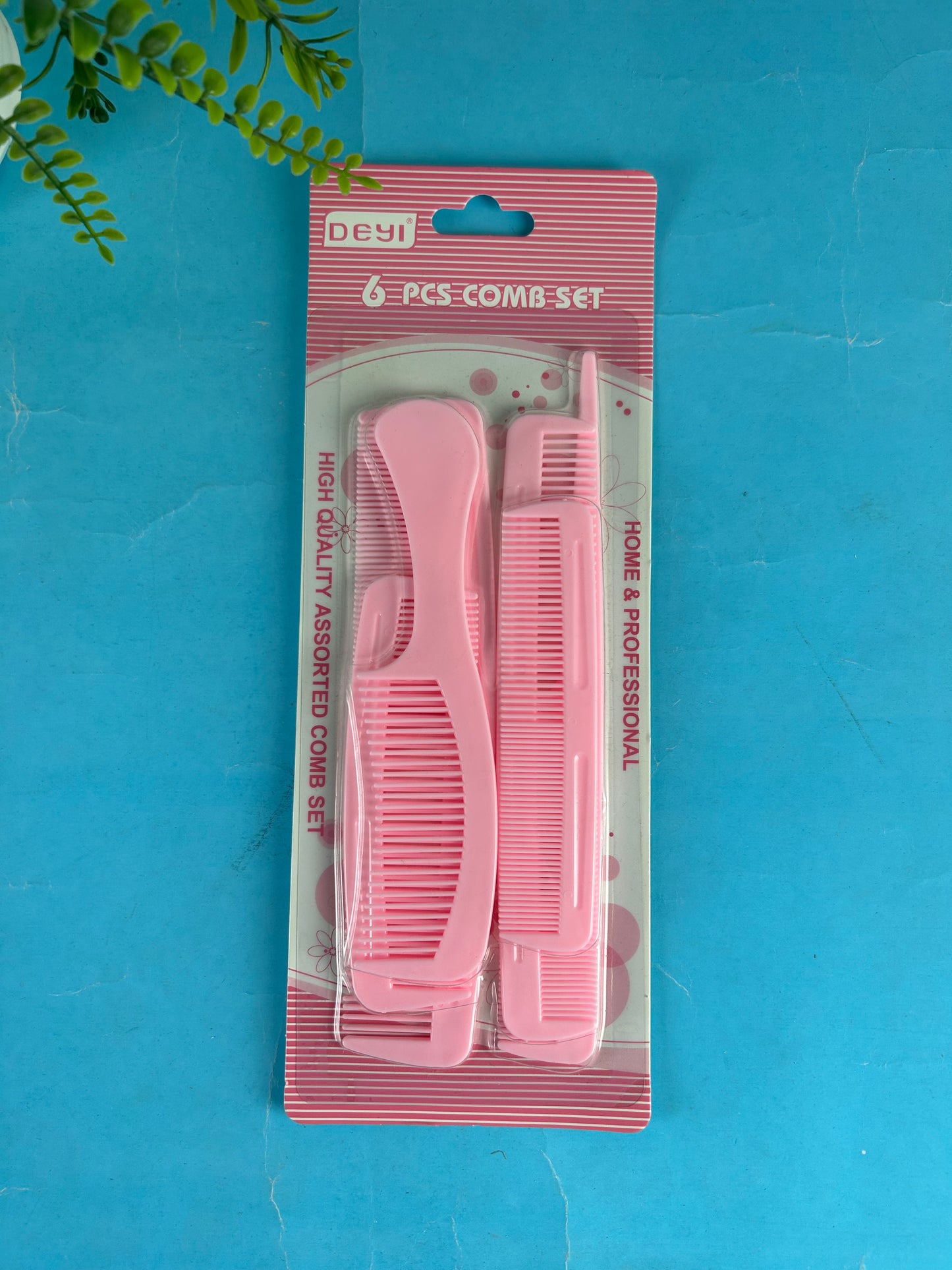 6 Pc Hair Comb Multicolor GHB77
