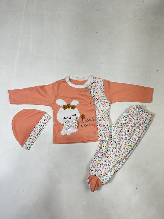 0Mth - 3Mth Coral Baby Suit For Newborns ZG NBS608