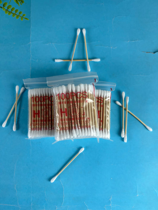 Pack of 3 Cotton Ear Buds 100Pcs