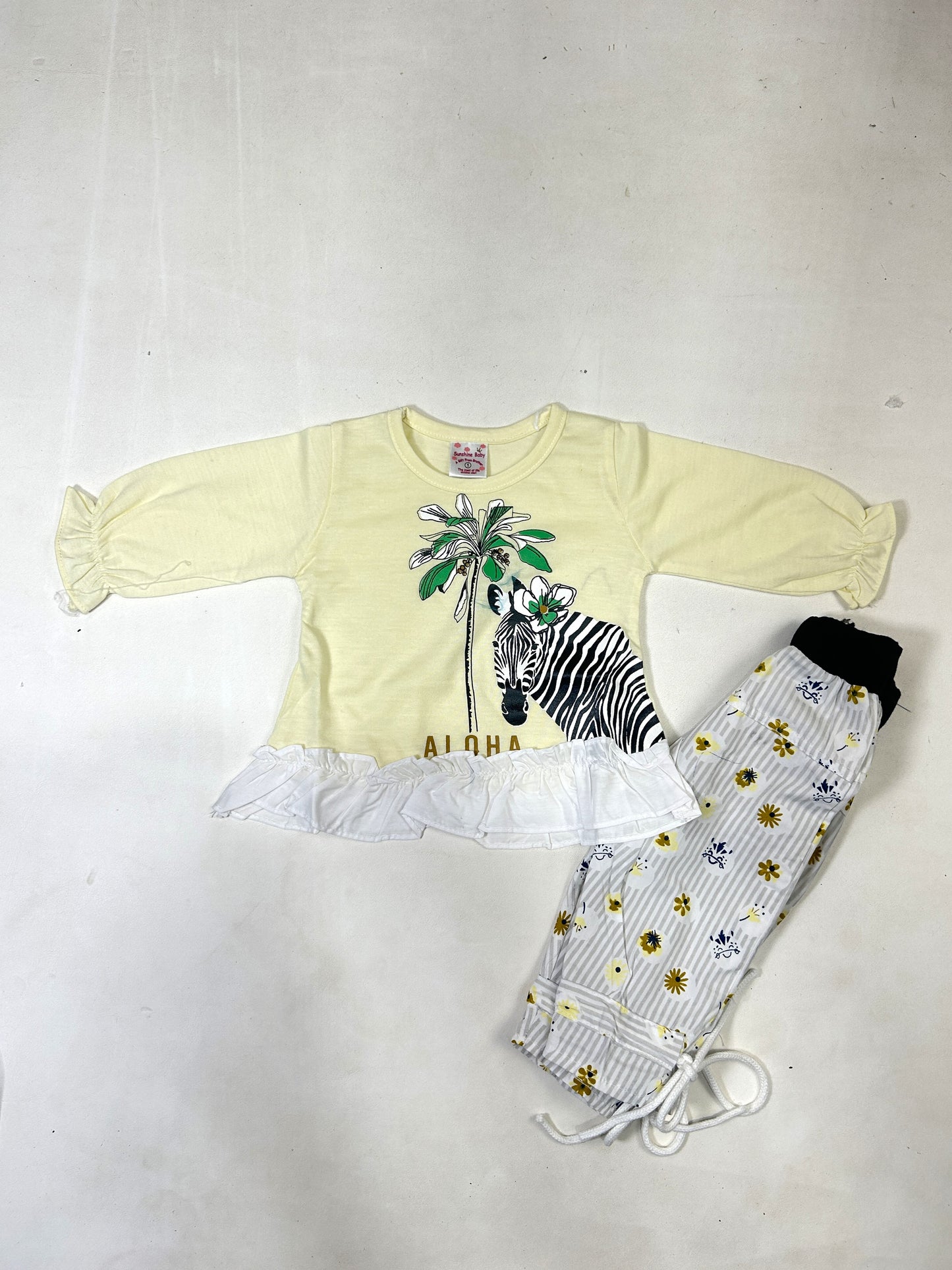 0Mth - 6Mth Zebra Yellow Baby Suit For Newborns ZG NBS622