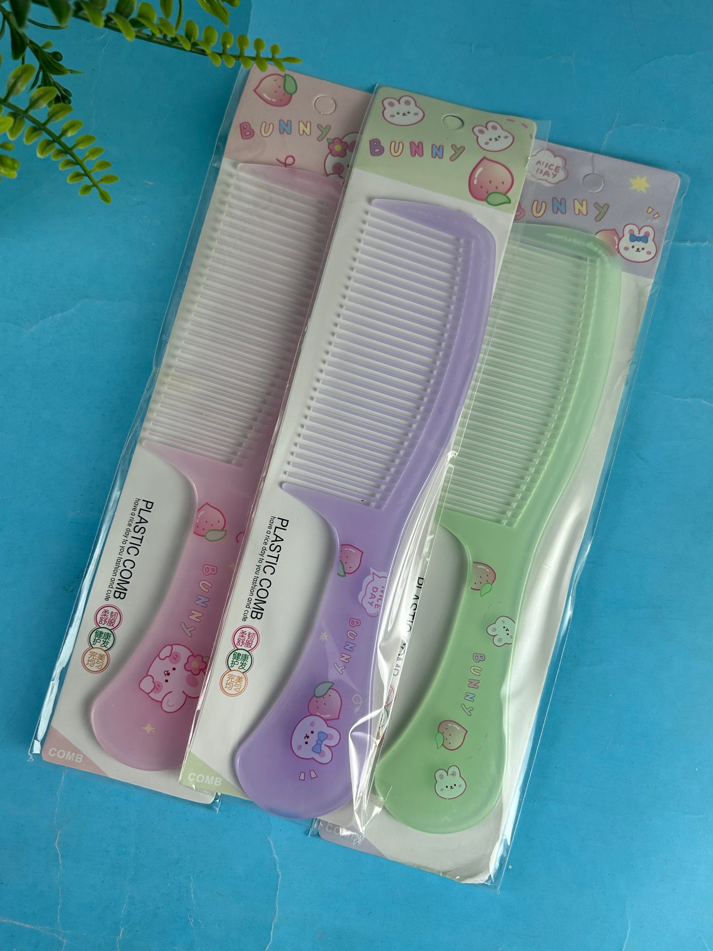 Pack of 3 Hair Comb Multicolor GHB78