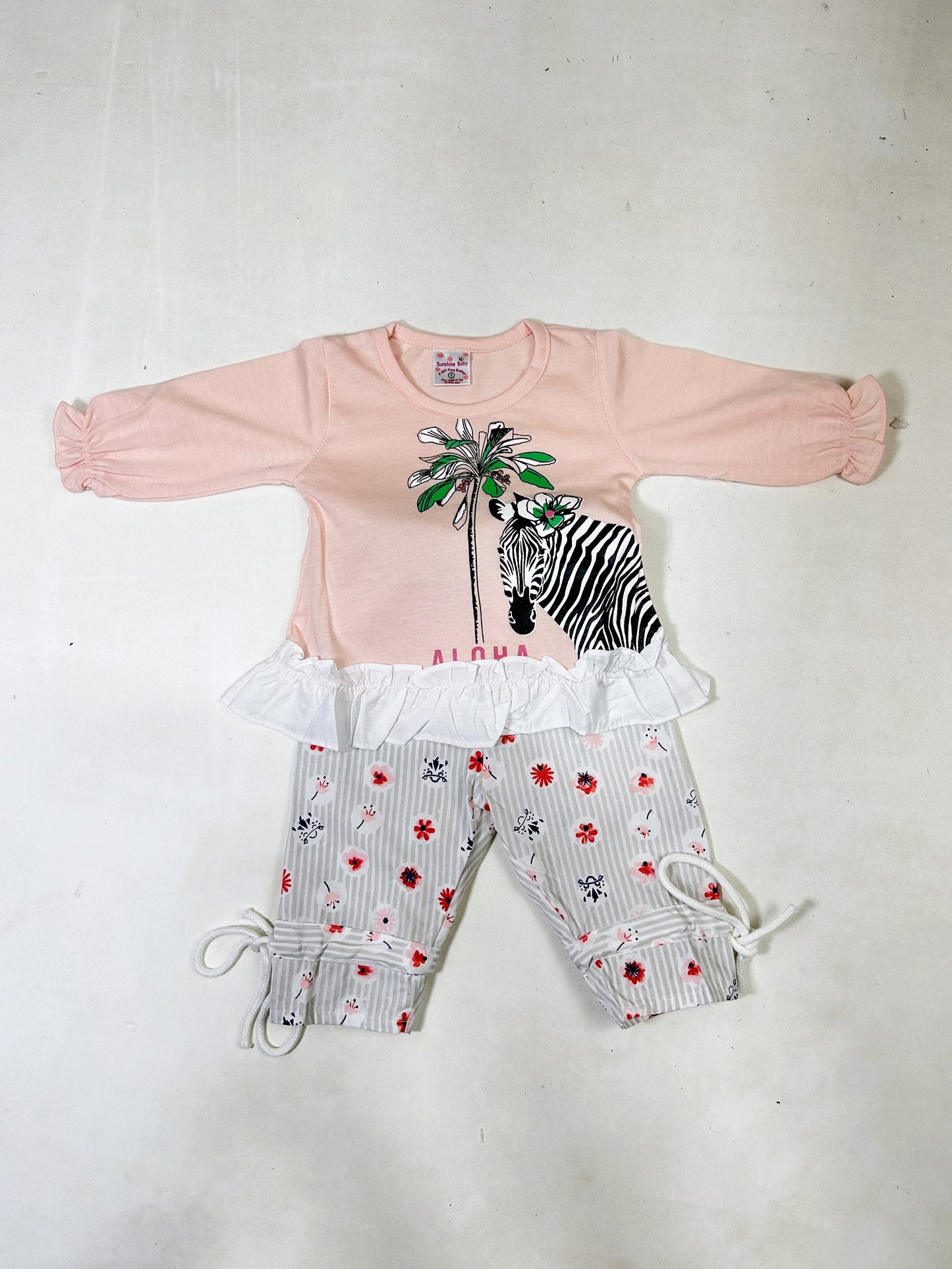 0Mth - 6Mth Zebra Pink Baby Suit For Newborns ZG NBS623