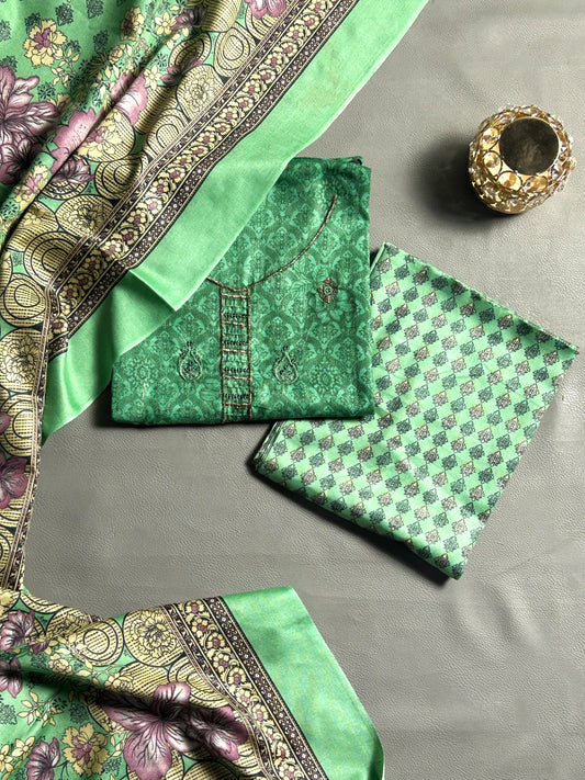 3Pcs Unstitched Digital Lawn Suit For Women WU202