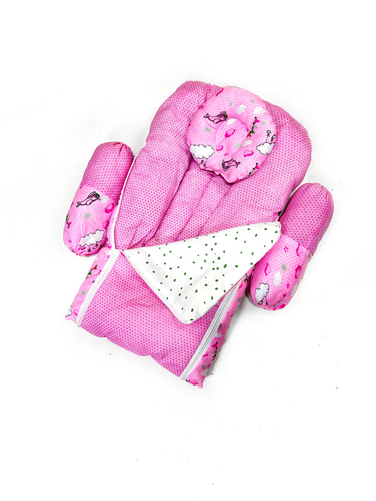 4Pcs Pink Sleeping Bag For Newborn/Baby Carry Nest NBSB10
