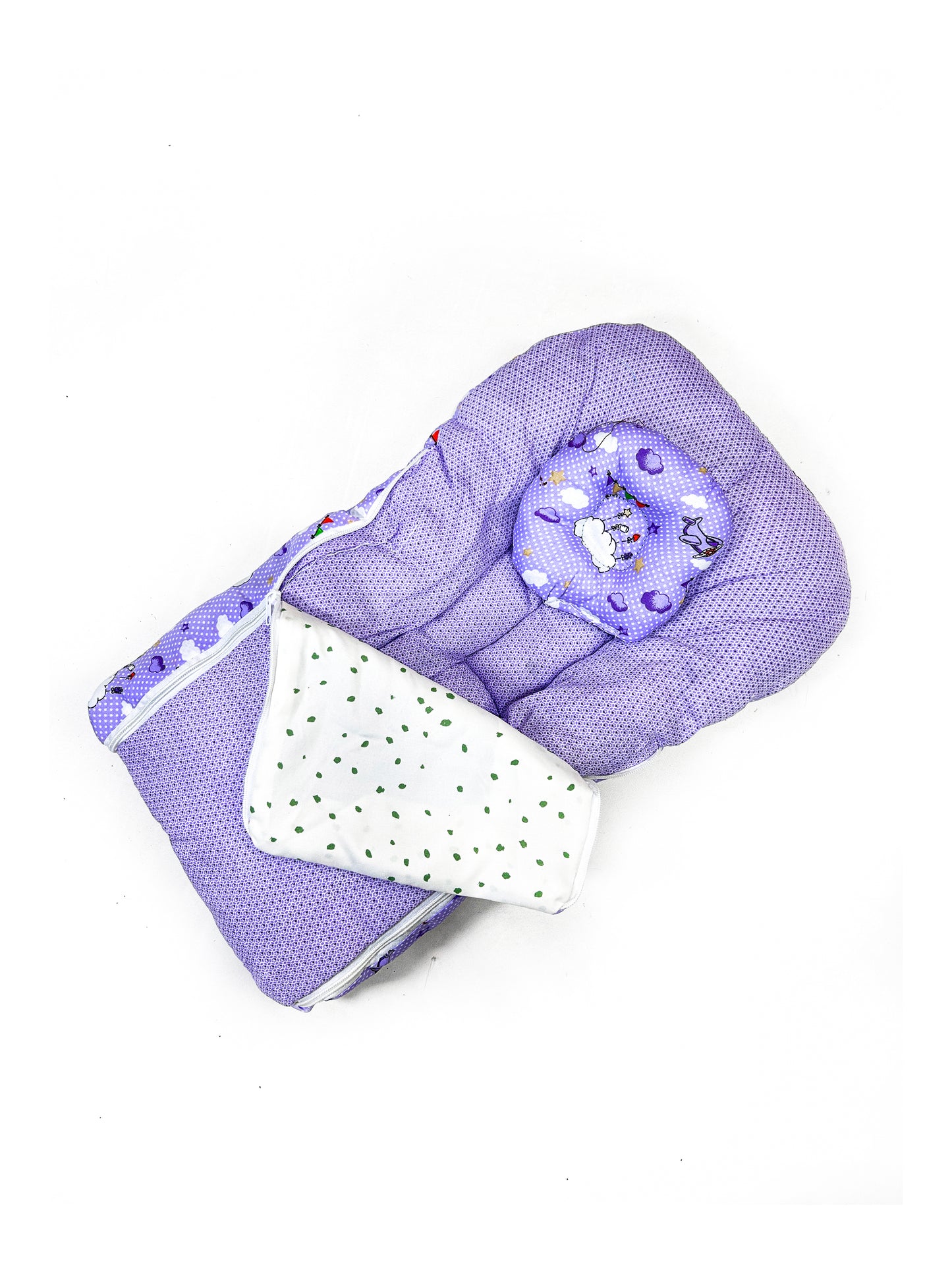 2Pcs Newborn Baby Quilted Sleeping Bag Light Purple