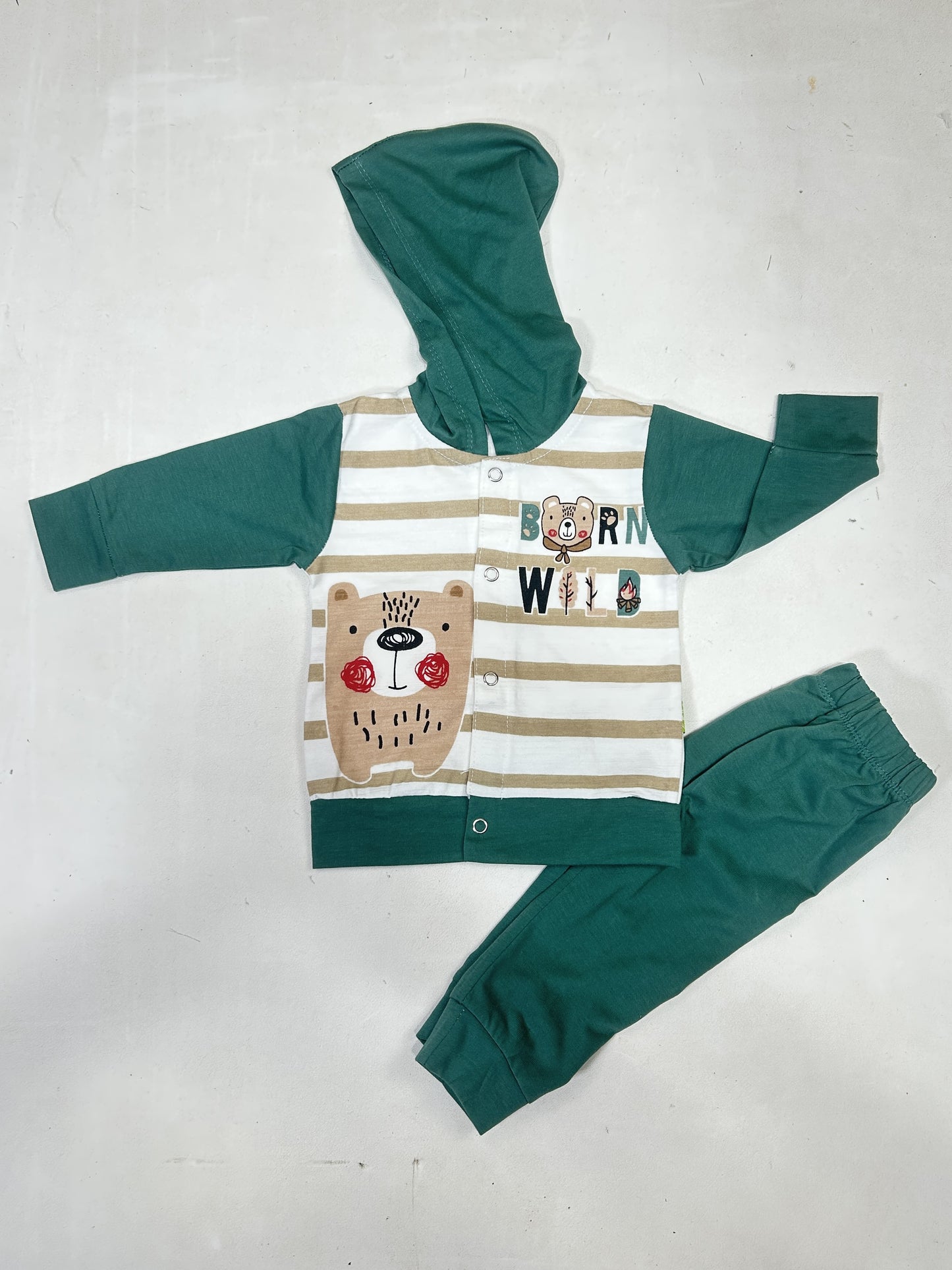 0Mth - 6Mth Wild Green Baba Suit For Newborns ZG NBS592