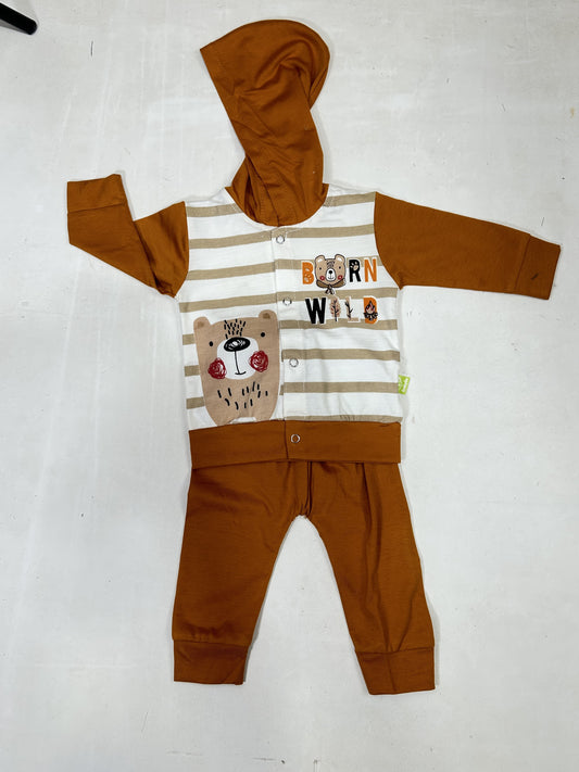 0Mth - 6Mth Wild Brown Baba Suit For Newborns ZG NBS594
