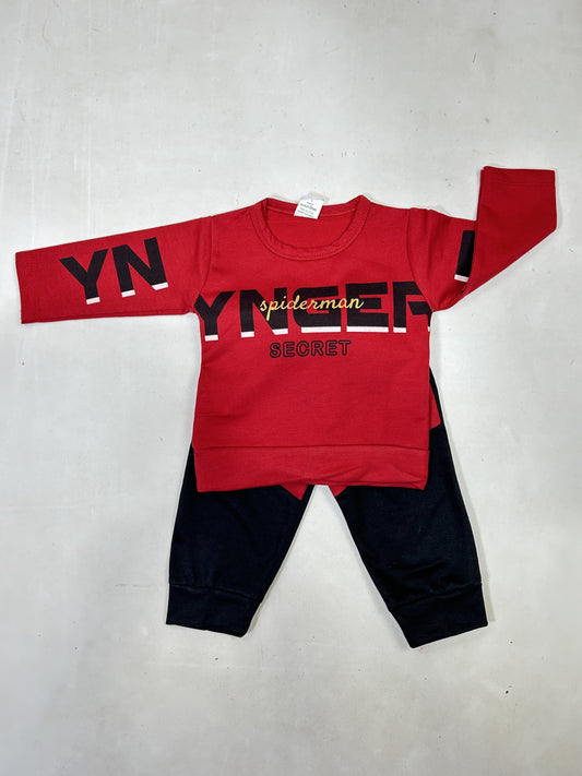 0Mth - 6Mth YN Red Baba Suit For Newborns ZG NBS598