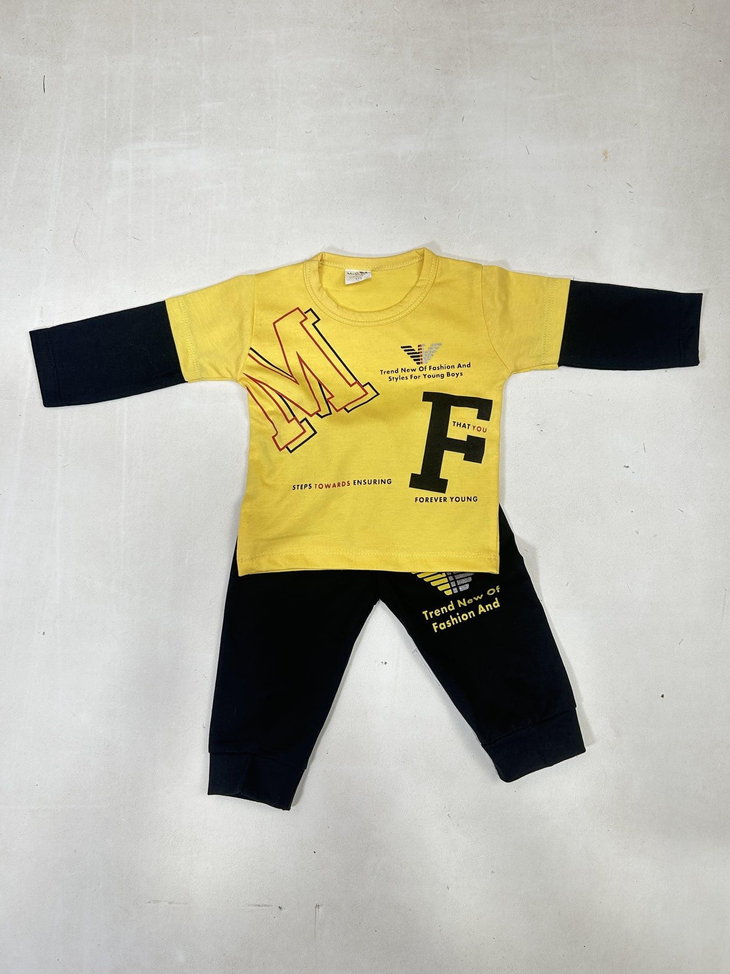0Mth - 6Mth MF Yellow Baba Suit For Newborns ZG NBS601
