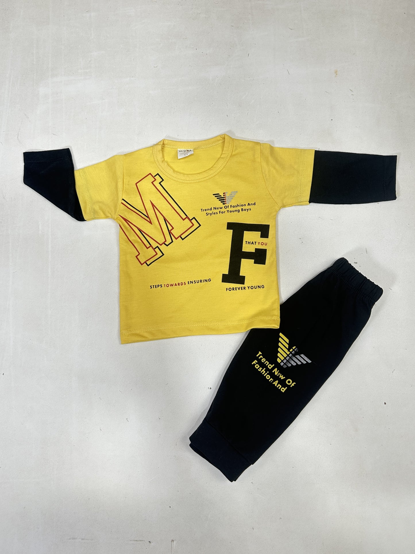 0Mth - 6Mth MF Yellow Baba Suit For Newborns ZG NBS601
