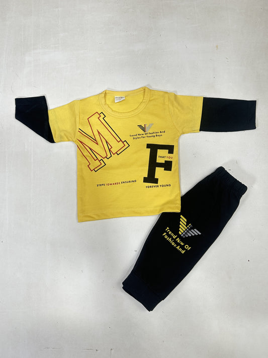 0Mth - 6Mth MF Yellow Baba Suit For Newborns ZG NBS601