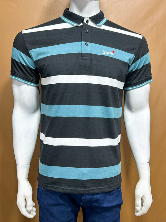 Blue SuperDry Polo T-Shirt For Men MTS337