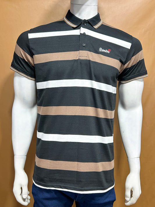 Brown SuperDry Polo T-Shirt For Men MTS339