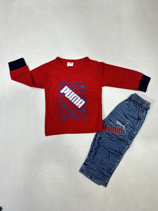0Mth - 6Mth PU Red Baba Suit For Newborns ZG NBS605