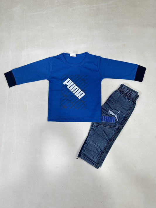 0Mth - 6Mth PU Blue Baba Suit For Newborns ZG NBS606