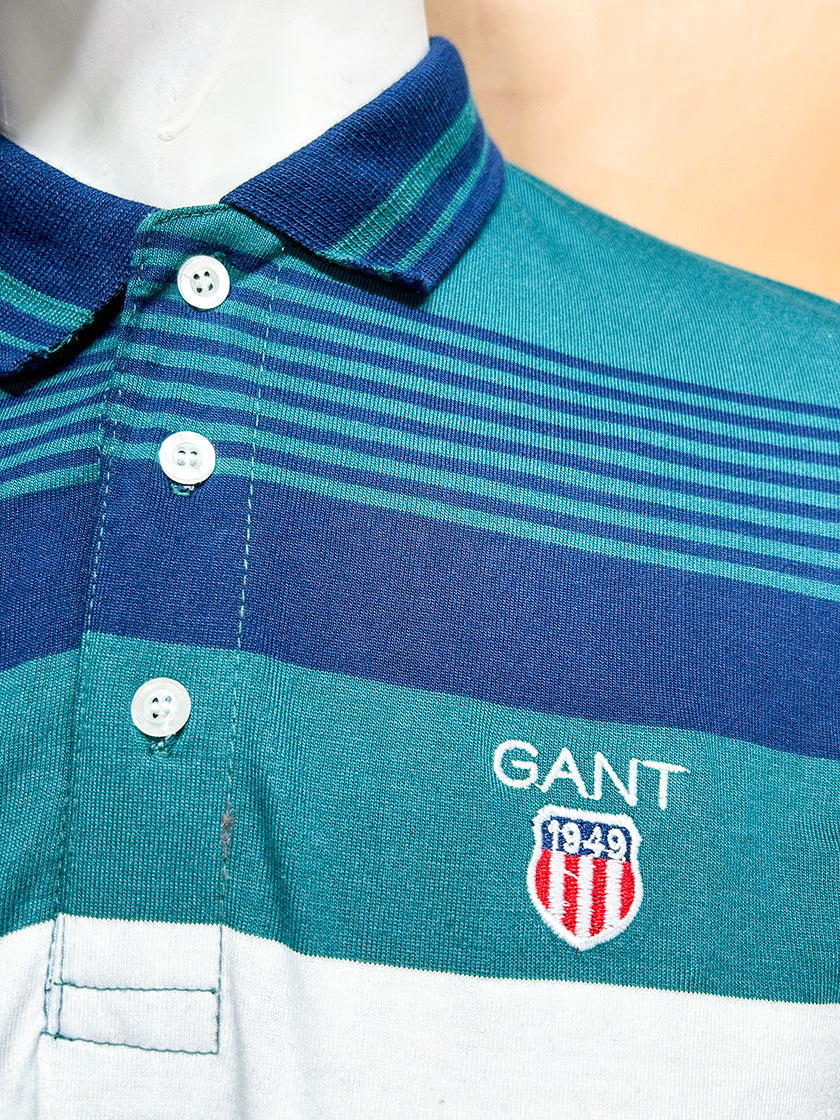 Teal Blue Gant Polo T-Shirt For Men MTS344