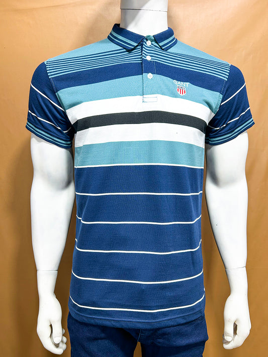 Blue Gant Polo T-Shirt For Men MTS345