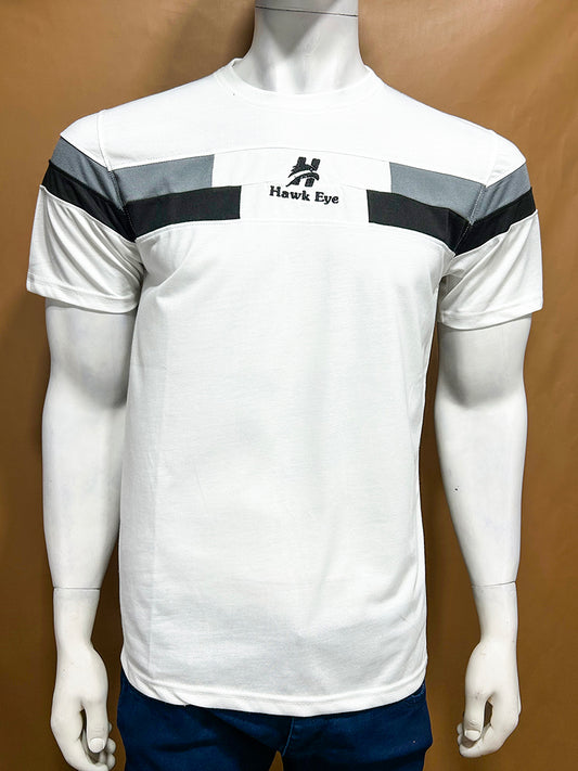 White Hawk Eye T-Shirt For Men MTS356