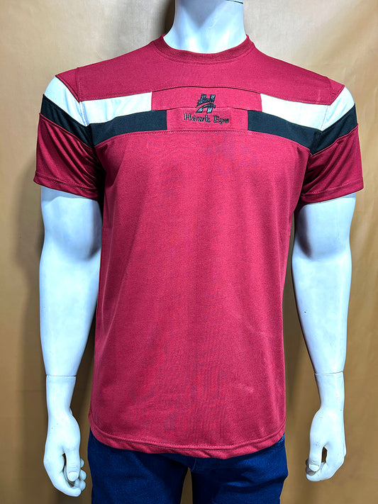 Maroon Hawk Eye T-Shirt For Men MTS360